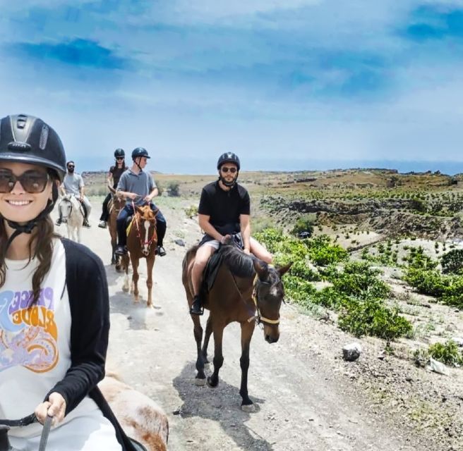 Akrotiri: Guided Horseback Riding Day Trip to a Beach - Riding through vineyards and volcanic trails