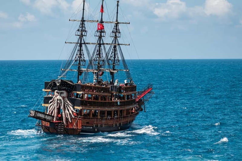 Antalya: Lara Pirate Boat Day Trip w/ Lunch & Soft Drink - Setting sail from Kundu Harbor on the Big Atlantic