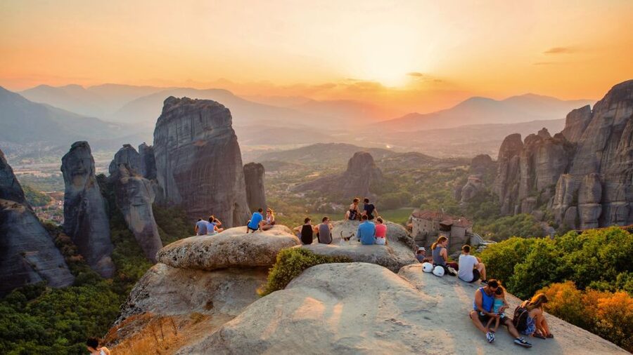 Athens: Meteora 2-Day Trip with Hotel, Sunset & Morning tour - Sunset among monasteries, caves, and stone pillars