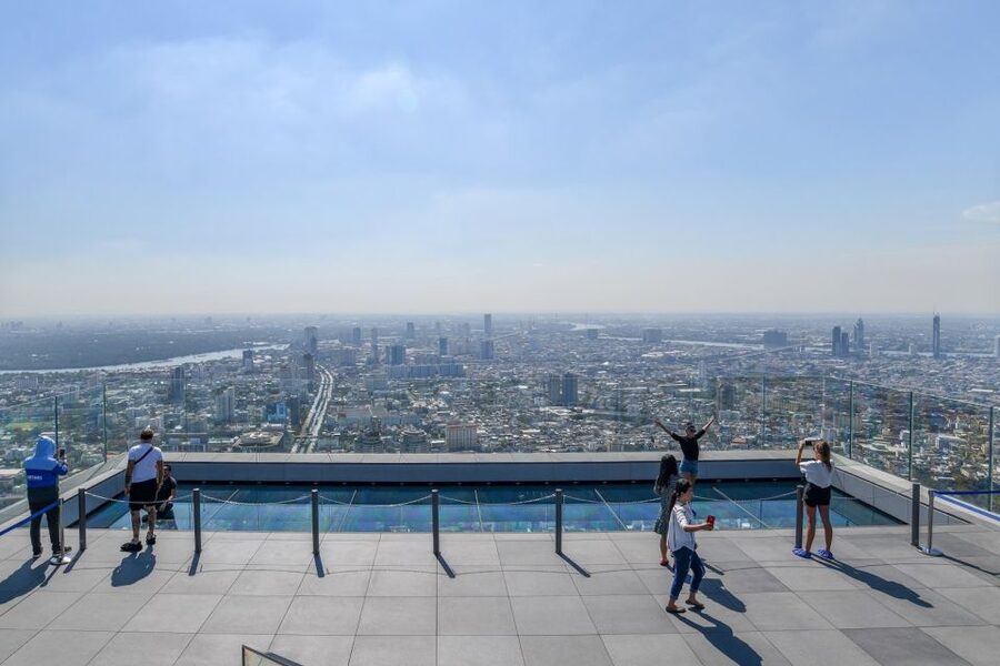 Bangkok: Damnoen Saduak, Train Market & Mahanakhon Day Trip - Transport, meeting point, and the end at Mahanakhon