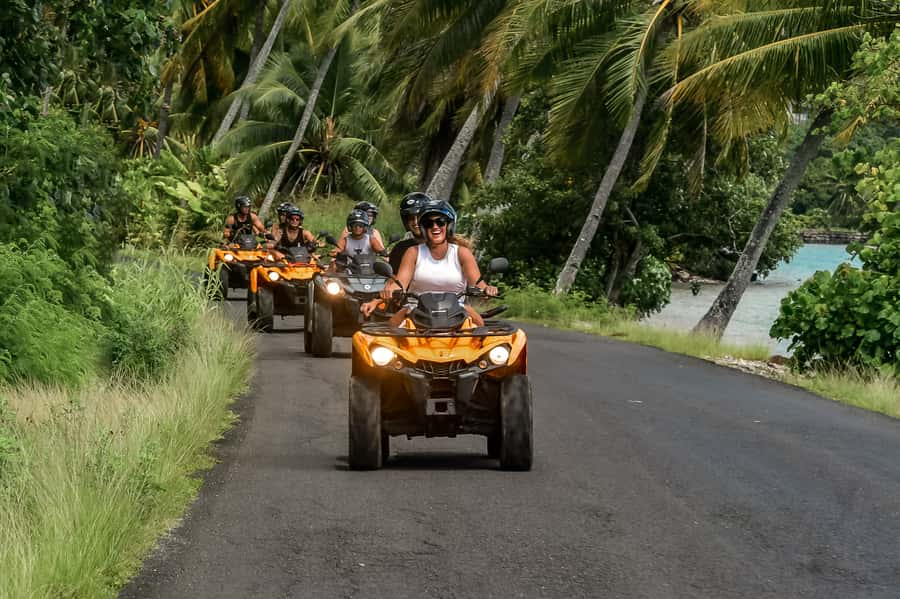 Bora Bora: Combo ATV & Jet Ski Day Trip with Polynesian BBQ - 9 a.m. ATV ride: Bora Bora from the road