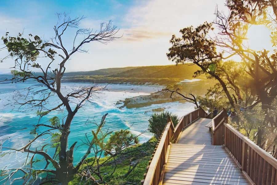 Brisbane to North Stradbroke Island Day: Wildlife & Beaches - Meeting the white Toyota Hiace in Brisbane