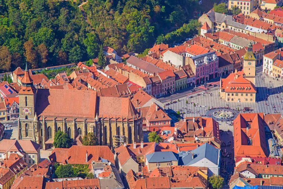 Bucharest: Peles Castle, Bran Castle & Brasov Day Trip - Brasov’s Old Town after the castles