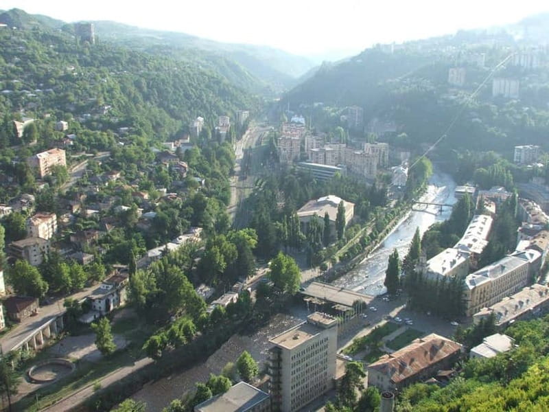 Chiatura: Journey Through Time – Day-trip Adventure - Katskhi Pillar and the monk above the gorge