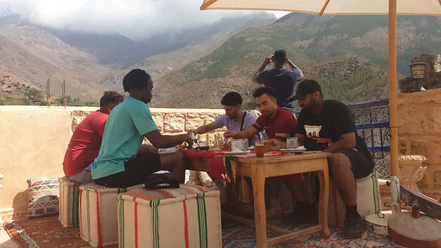 Day Trip To Atlas Mountain and Berber Village From Marrakech - Tea above a Berber village