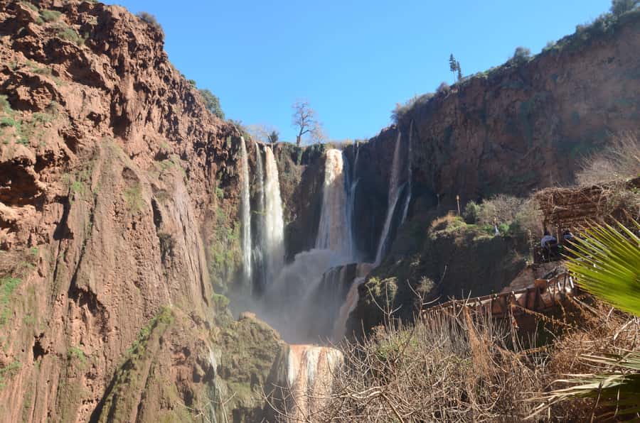 Day Trip To Ouzoud Waterfalls & Boat Ride From Marrakech - First views of the 110-meter Ouzoud Falls