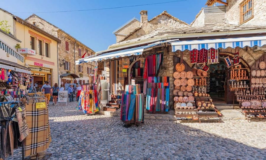 Dubrovnik: Mostar & Kravica Waterfalls Day Trip - Eating and shopping in Mostar