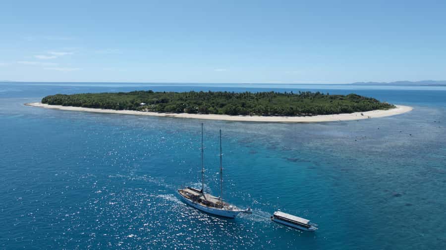 Fiji: Captain Cook Cruises - Island & Reef Day Trip - Sailing from Denarau to a private beach