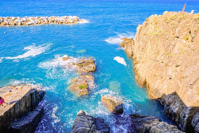 Florence: Cinque Terre Park Day Trip with Optional Street Food - Manarola, cliffs and grapevines