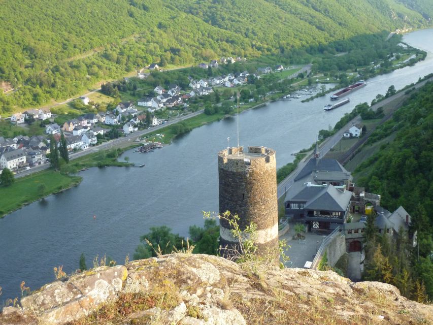 From Alken: Return Day Trip by Boat to Cochem - The route past Bischofstein, Treis-Karden, and Klotten