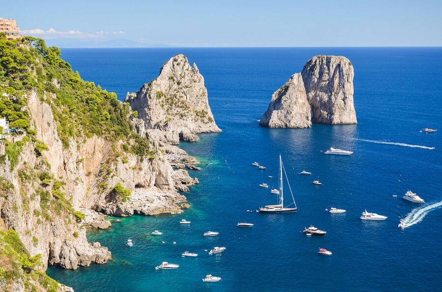 From Amalfi: Day Trip to Capri Private Boat Tour with Drinks - Li Galli and Nerano: the first coastal highlights