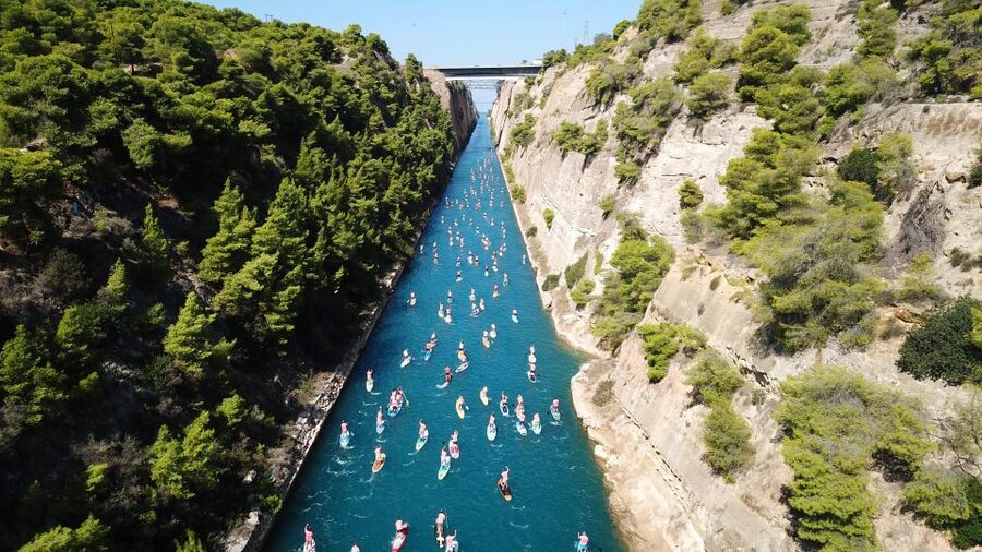 From Athens: Ancient Corinth Day Trip with Canal & VR Guide - From central Athens to the Corinth Canal
