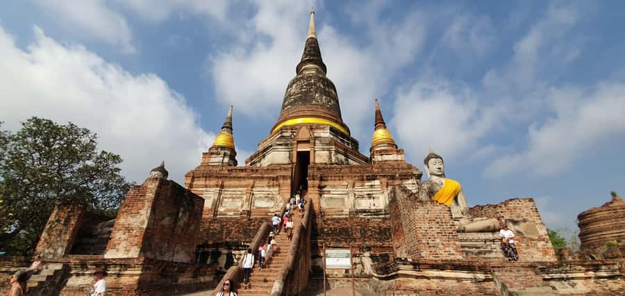 From Bangkok: Ayutthaya & Khao Yai National Park Day Trip - Wat Yai Chai Mongkhon and the reclining Buddha