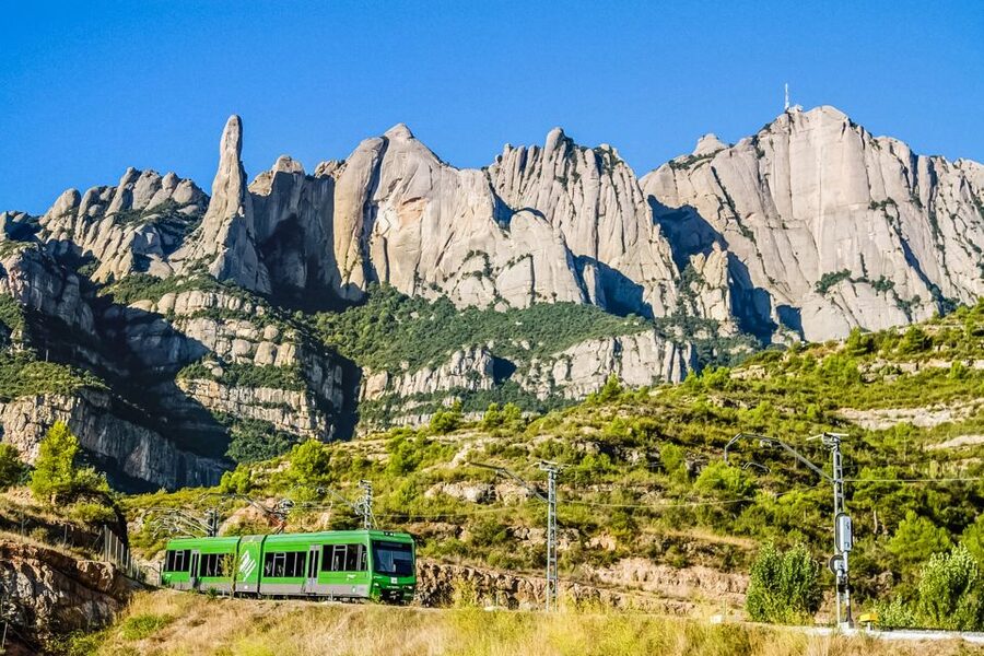 From Barcelona: Montserrat Day Trip with Optional Tickets - Riding the rack railway toward the monastery