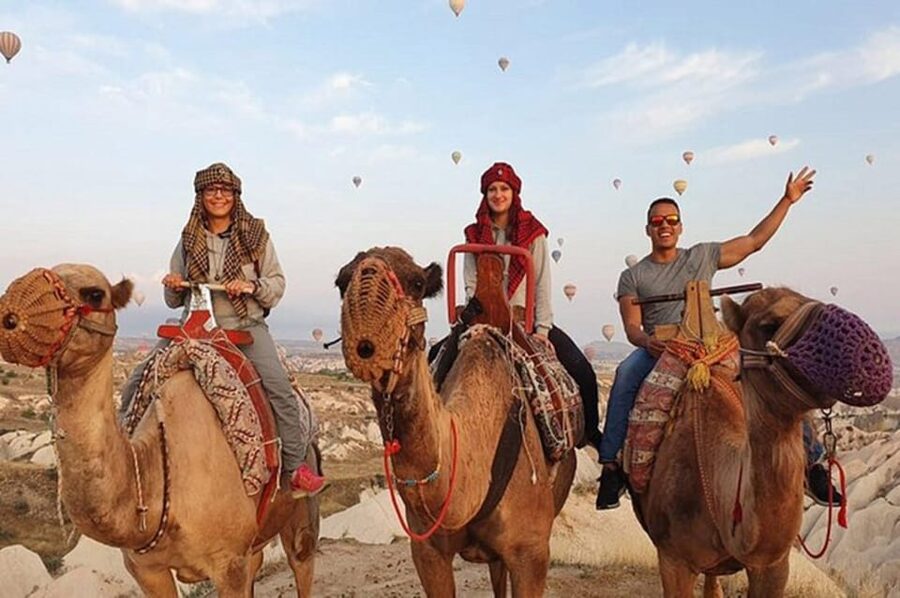 From Cappadocia: Sunrise or Sunset Camel Riding Day Trip - The safety briefing and traditional clothing