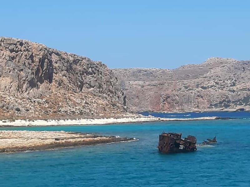 From Chania: Gramvousa Island and Balos Beach Full-Day Trip - The boat across Kissamos Bay