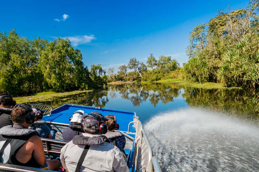 From Darwin: Top End Helicopter Ride & BBQ Cruise Day Trip - Above the floodplains by helicopter