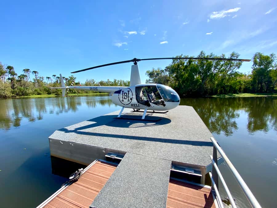 From Darwin: Top End Helicopter Ride & BBQ Cruise Day Trip - BBQ brunch on the pontoon boat