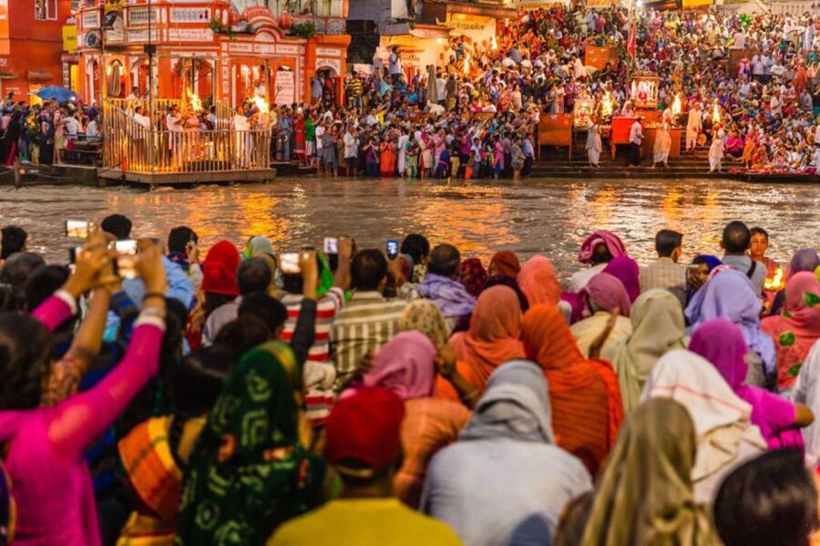 From Delhi: Rishikesh and Haridwar Day Trip - The Ganga Aarti after sunset
