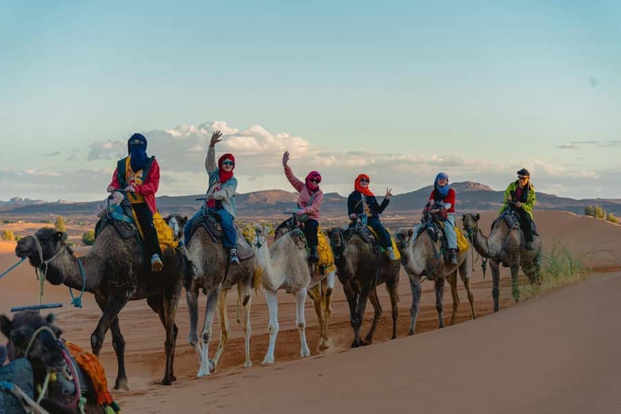 From Fes: 4-Day Trip to Marrakech via Merzouga & Gorges - Ait Ben Haddou and the climb over the High Atlas