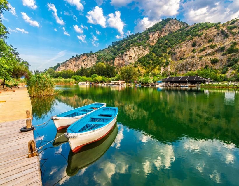 From Fethiye: Dalyan Day Trip with Mud Bath and Turtle Beach - The Lycian rock tombs above ancient Caunos