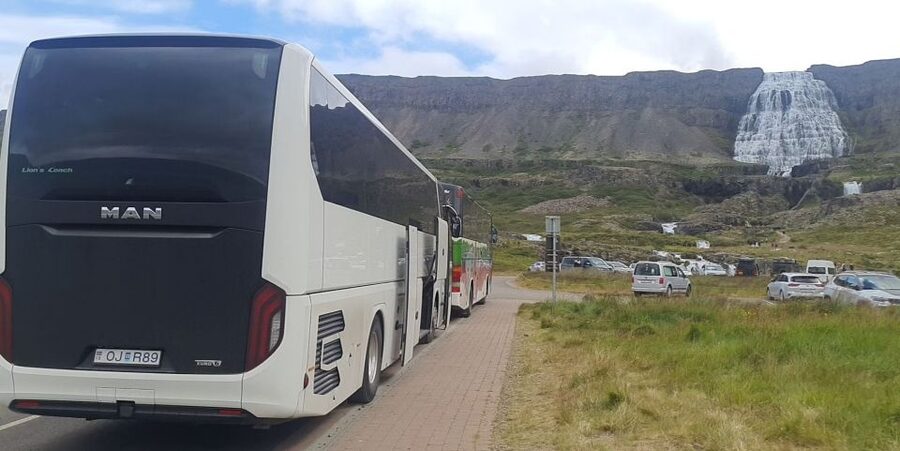 From Isafjordur: Dynjandi Waterfall Guided Day Trip by Bus - Leaving the cruise dock for the Westfjords