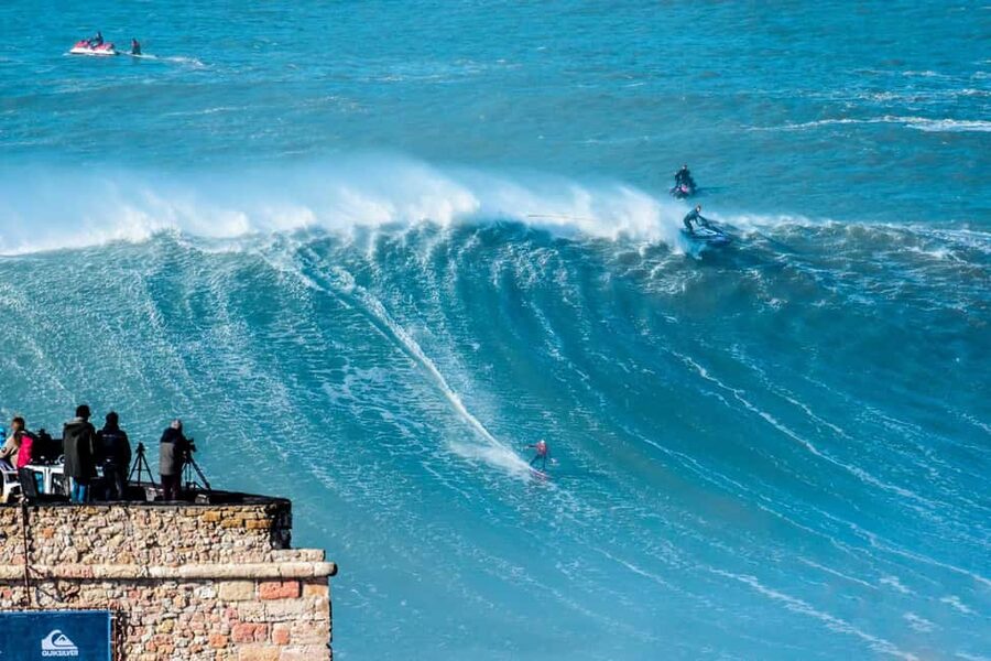 From Lisbon: Nazare Big Waves and Óbidos Guide Day Trip - Pickup in central Lisbon and the ride north