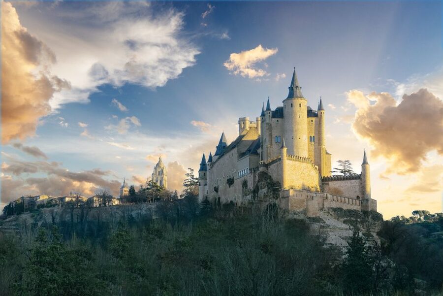From Madrid: Segovia & Avila Day Trip with Optional Tickets - Segovia Cathedral and the Alcázar exterior