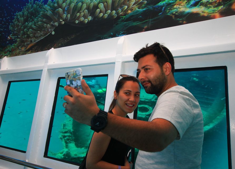 From Marmaris: Day Trip by Glass Bottom Semi Submarine - Four bays, four chances to swim