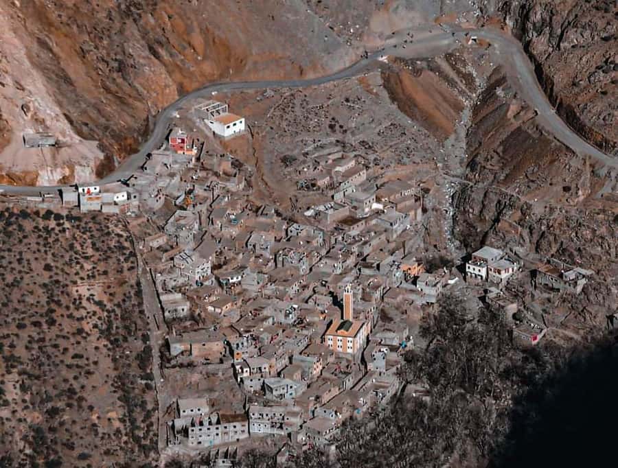From Marrakech: Atlas Mountains and Berber Village Day Trip - Walking down from Tachedirt