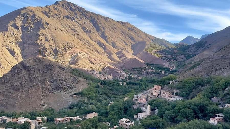 From Marrakech: Imlil Day Trip & lunch in Local Family house - Lunch in Ait Souka with a mountain view