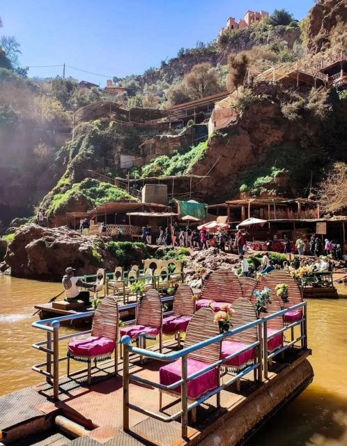 From Marrakech:Ouzoud Waterfalls Day Trip with Boat Tour - Tourist activity, local sellers, and common annoyances
