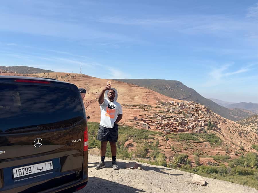 From Marrakesh: Private Atlas Mountains Day Trip {5-Valleys} - Asni offers orchard views and Mount Toubkal