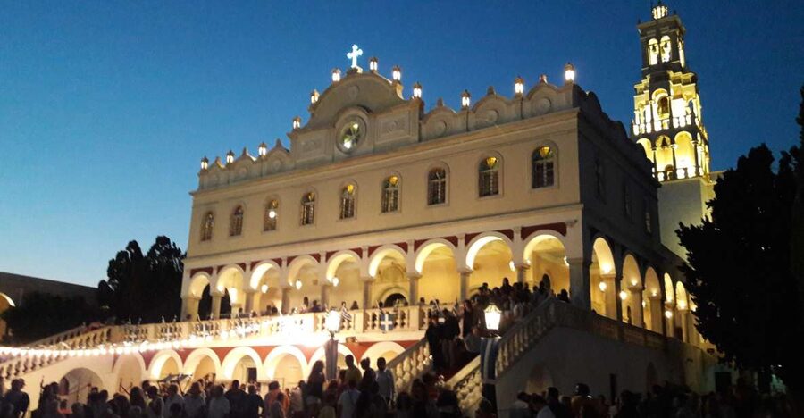 From Mykonos: Full-Day Trip to Tinos Island - Panagia Evangelistria in Tinos Town