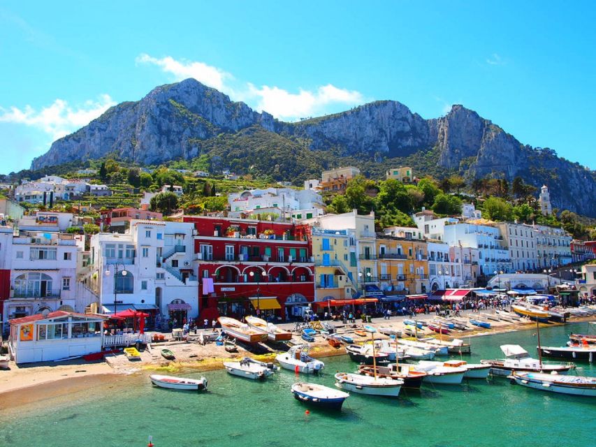 From Naples: Capri Boat Day Trip with Drinks - From Naples to Piano di Sorrento by minibus