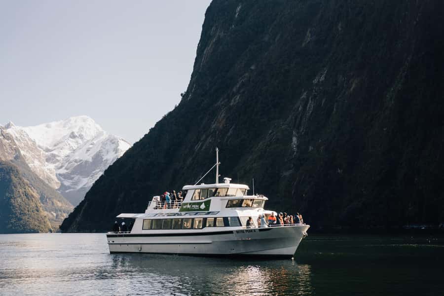 From Queenstown: Milford Sound Full-Day Trip by Plane & Boat - Landing beside the boats at Milford Sound