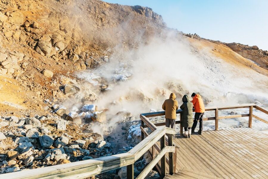 From Reykjavík: Volcanoes and Blue Lagoon Day Trip - Seltún’s steam, mud, and sulfur colors