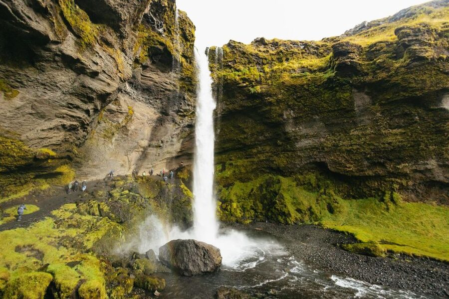 From Reykjavík: Waterfalls, Black Beach & Glacier Day Trip - Skógafoss, the big waterfall stop
