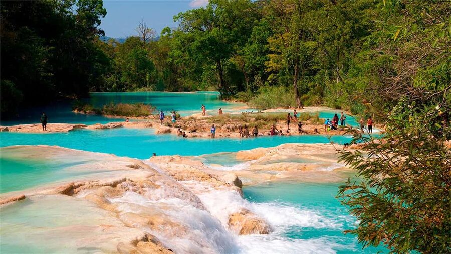 From San Cristóbal: Agua Azul and Palenque Day Trip - Two Hours at Agua Azul