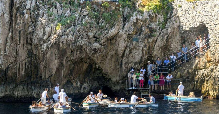 From Sorrento: Capri, Anacapri, & Blue Grotto Full-Day Trip - Meeting at Marina Piccola and crossing by ferry