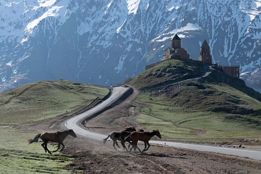 From Tbilisi: Kazbegi, Gudauri & Ananuri Day Trip - Zhinvali Reservoir, the first mountain view