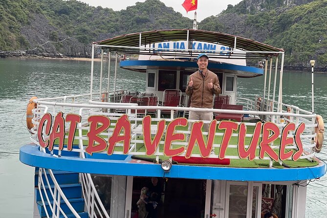 Full day trip to Lan Ha-Ha Long Bay from Cat Ba, avoid the crowds - Lunch with views across Ha Long Bay