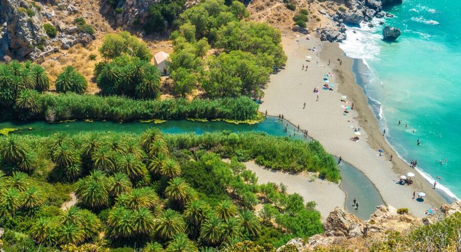 Georgioupolis: Preveli Palm Beach Day Trip by Bus and Boat - Plakias gives you an hour to slow down