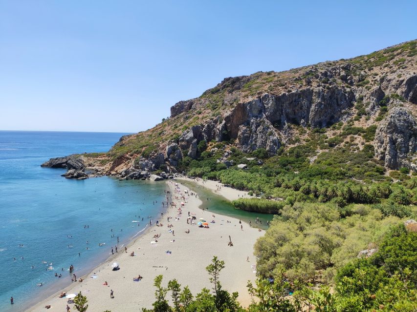 Georgioupolis: Preveli Palm Beach Day Trip by Bus and Boat - From Georgioupolis to the south coast