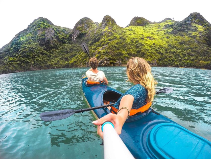 Hanoi: Halong Bay Day Trip with Titop Island, Cave, & Kayak - Titop Island and the choice between stairs and sand