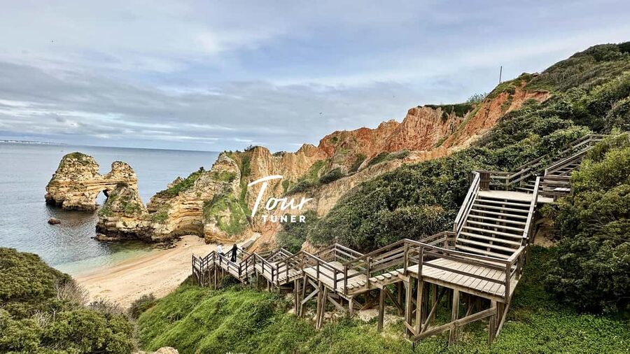 Lisbon: Day Trip To Algarve, Benagil Cave, Carvoeiro & Lagos - Benagil Beach and the coastal view