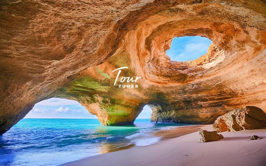 Lisbon: Day Trip To Algarve, Benagil Cave, Carvoeiro & Lagos - Benagil Cave from the cliff
