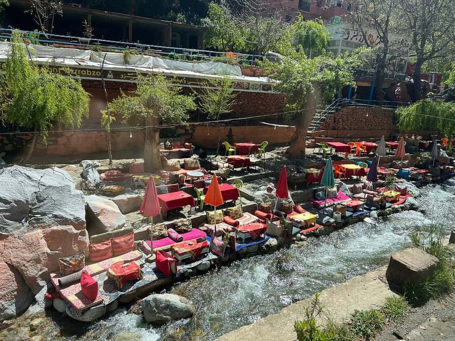 Marrakesh: Ourika Waterfalls, Atlas Mountains, Lunch + Guide - Lunch beside the Ourika River