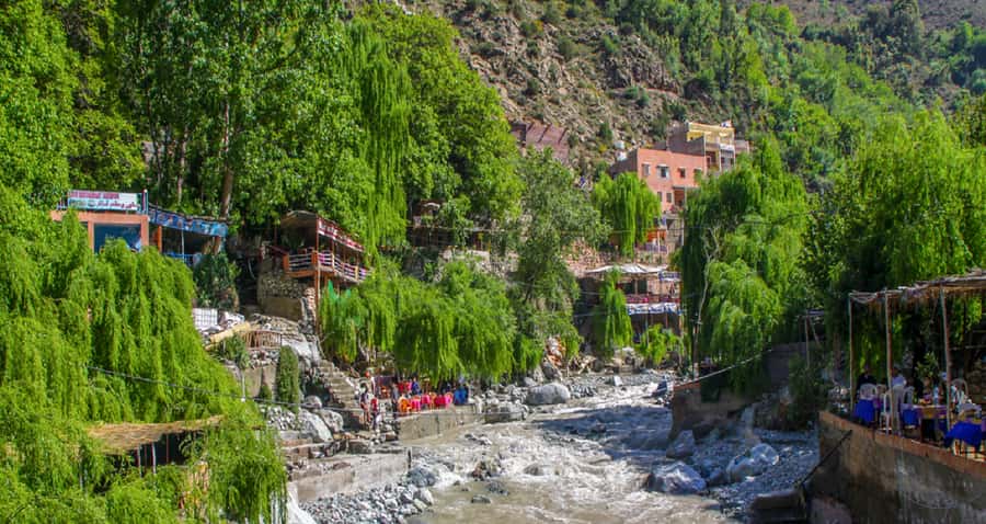 Ourika Valley with Atlas Mountains Day Trip from Marrakech - Tnin Ourika market and the Haouz Plain