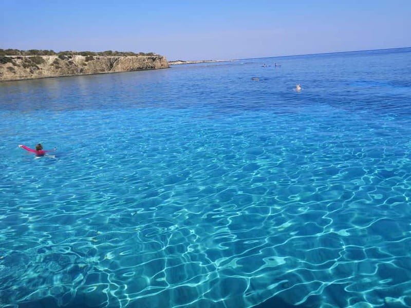 Pafos,Blue Lagoon,Latchi,day trip, coach boat+waterslide. - Fruit, juice, and wine on the boat